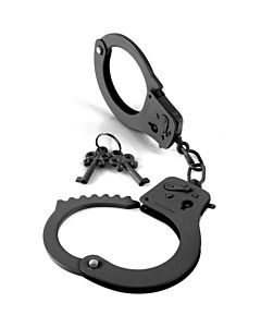 Schwarze Metaluxe Handschellen