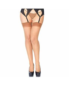 Leg Avenue transparente Strümpfe braun eine Größe