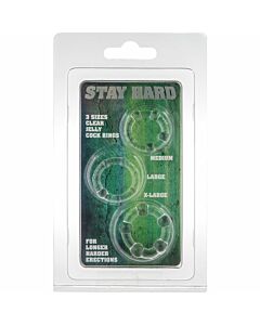 Durchsichtige Dreierpack Ringe