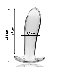 Nebulöser Plug aus transparentem Glas