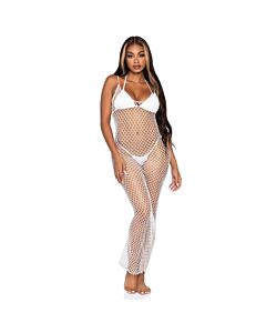 Kleid Weißes Geflochtenes Netz