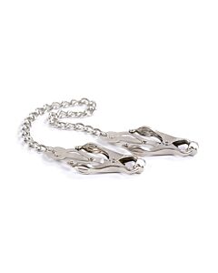 Metallische Fetisch Nippelklemmen Kette