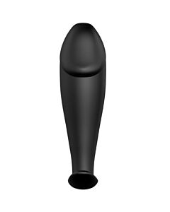 Vibrant Black Penis Plug - Vibratorischer schwarzer Penisdildo