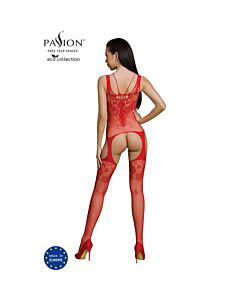 Leidenschaftliches Rotes Eco-Bodystocking