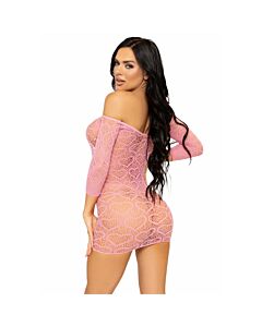 Kleid Netz Herz Rosa