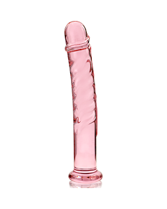 Dildo aus rosa Nebeleffektglas