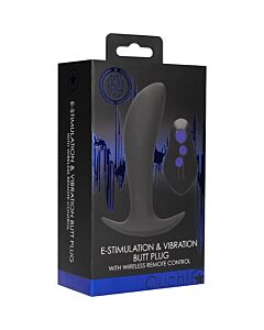 Analplug mit kabelloser Vibrationssteuerung - Schwarz