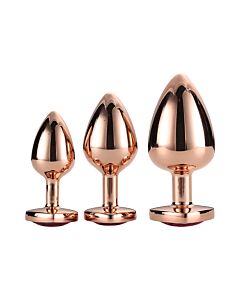 Set Stecker Spiel Love Rose Gold Glänzend