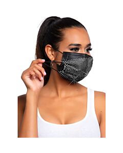 Maske Glamour Rhinestone - Schwarz