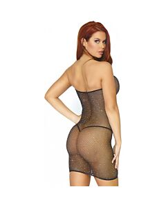 Leg Avenue kristallisierte Fischnetz Multidress Black OS