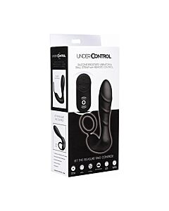 Silikon Prostata Vibrator und Gurt mit Fernbedienung schwarz