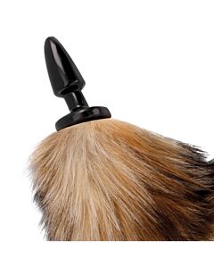 Silikon Dunkler Stecker mit natürlicher Schwanz 10cm