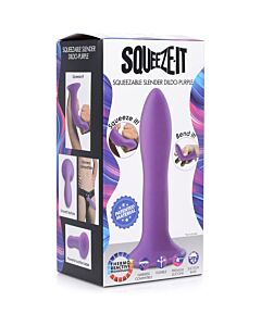 Pressbarer schlanker Silikondildo - lila