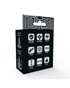 Süchtiges Spielzeug kleiner hohler Tunnelstoßstopfen - 7cm durchscheinend