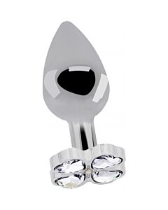 Glücklicher Diamantstecker - 3,75 Zoll - Silber
