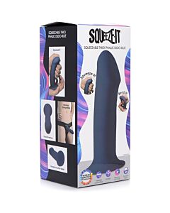 Pressbarer dicker Dildo de Silicona - Azul