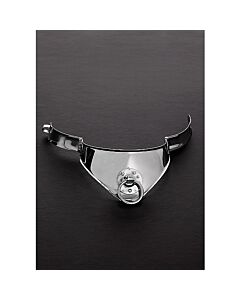 Metallharte Halskette mit Ring und Schloss 12,5 cm