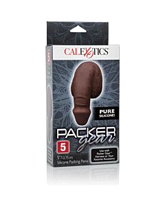 5 Zoll Silikon Pack Penis - schwarz