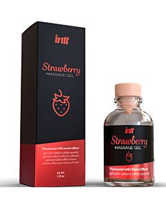 Intt Massage & Oral Sex - Erdbeer-Geschmacks-Massagegel mit Wärmeeffekt 30ml