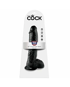 König Hahn 10 'realistico 25,4 cm schwarz Penis