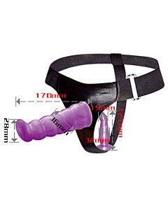Doppeldildogurt Lila 17 cm