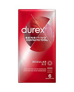 Kondome Durex Contact Total Ultra Thin 6 Stück - Empfindlichkeit und perfekte Passform