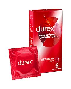 Kondome Durex Contact Total Ultra Thin 6 Stück - Empfindlichkeit und perfekte Passform