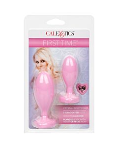 Set Kristallrosa - Gestufte Analplugs