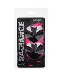 Herz-Edelstein Brustwarzenabdeckungen Glam - Schwarz