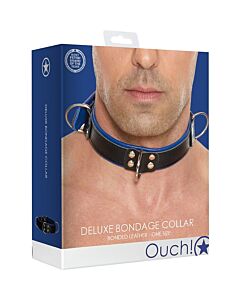 Deluxe Blaues Bondage-Halsband
