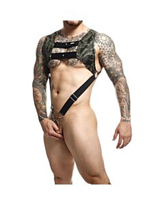 Dngeon Top Cockring Harness in Grün - DNGEON TOP COCKRING HARNESS