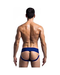 Klassisches breites Jockstrap-Fetisch - blau - SexShopSEO