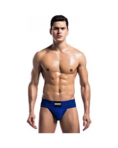 Klassisches breites blaues Jockstrap-Fetisch - Sexshop