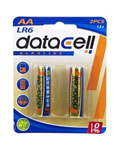 Blister mit 2 alkalischen LR6/AA-Batterien - Datacell