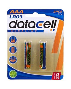 Blister 2 Alkaline Batterien LR03/AAA - Datacell - Premium Qualität