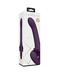 SATU - PULSE-WAVE & VIBRATING STRAPLESS STRAPON - LILA