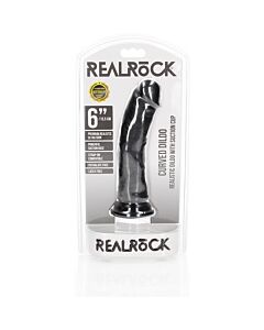 RealRock - Gebogener Realistischer Dildo mit Saugnapf - 6'' / 15,5 cm