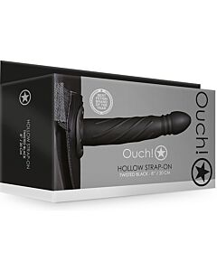Autsch! Geflochtener hohler Strap-On Schwarz 8'' - Sexshop
