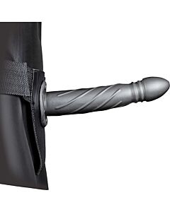 Aua! Hohler geflochtener metallisierter Strap-On 8''/20 cm