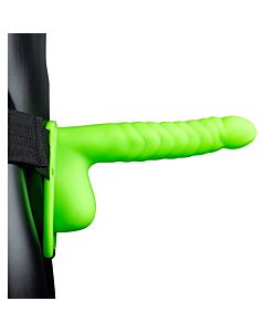 Ouch-Hohlstrap-On mit Hoden - Leuchtet im Dunkeln