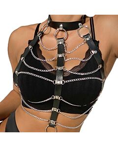 BDSM Schwarzes Kettenharness