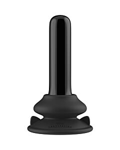 Ventosa Vibrator mit Fernbedienung: Schwarzes Glas Thumbéo