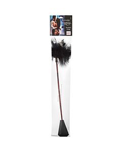 Lederpeitsche mit Federn