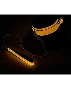 Halsband und Leine Glow Orange Dream Toys