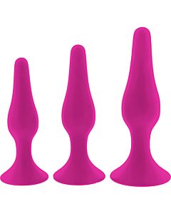 Set Gebogene Anals Verführung - Set 3 Silikon-Stecker