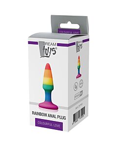 Regenbogen Mini Analplug Lovebow