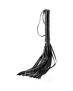 Flogger Krokodilleder Schwarz 24cm