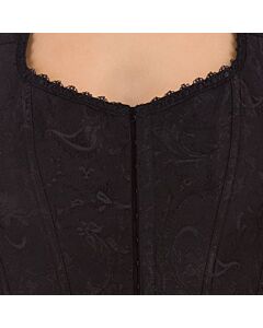 Metallisches schwarzes Korsett Nacht Verführerin