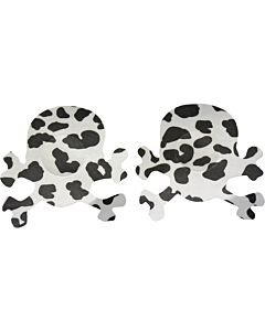 Brustwarzenabdeckungen Skull Dalmatian Weiß Nacht.