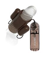 Doppelte vibrierende Penishülle - grau